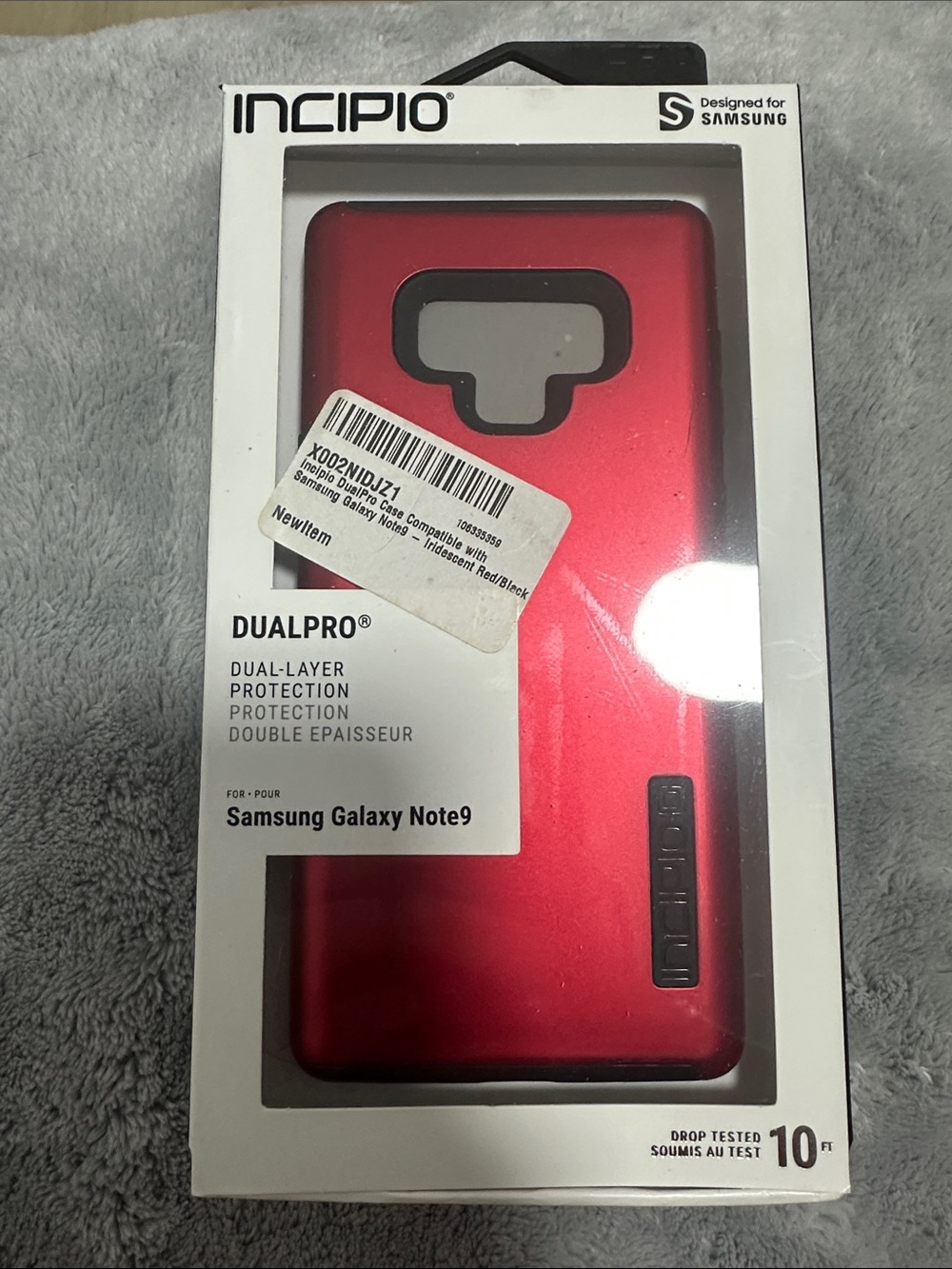 Incipio DualPro Samsung Galaxy Note9 Case - Metallic Red with Black Trim